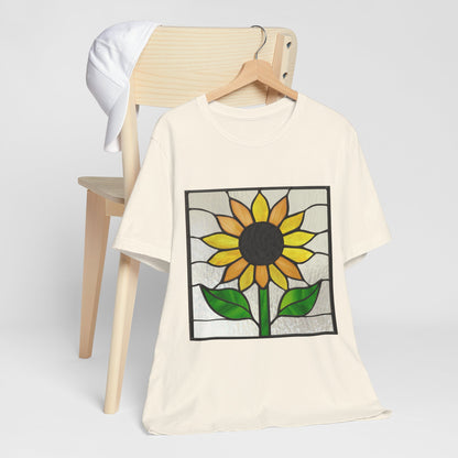 Stained Glass Sunflower Unisex Tee Shirt