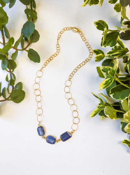 Kyanite Magnetic Necklace - Necklaces from Ash & Rose