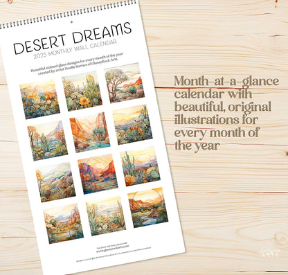 2025 Desert Landscapes Large Wall Calendar