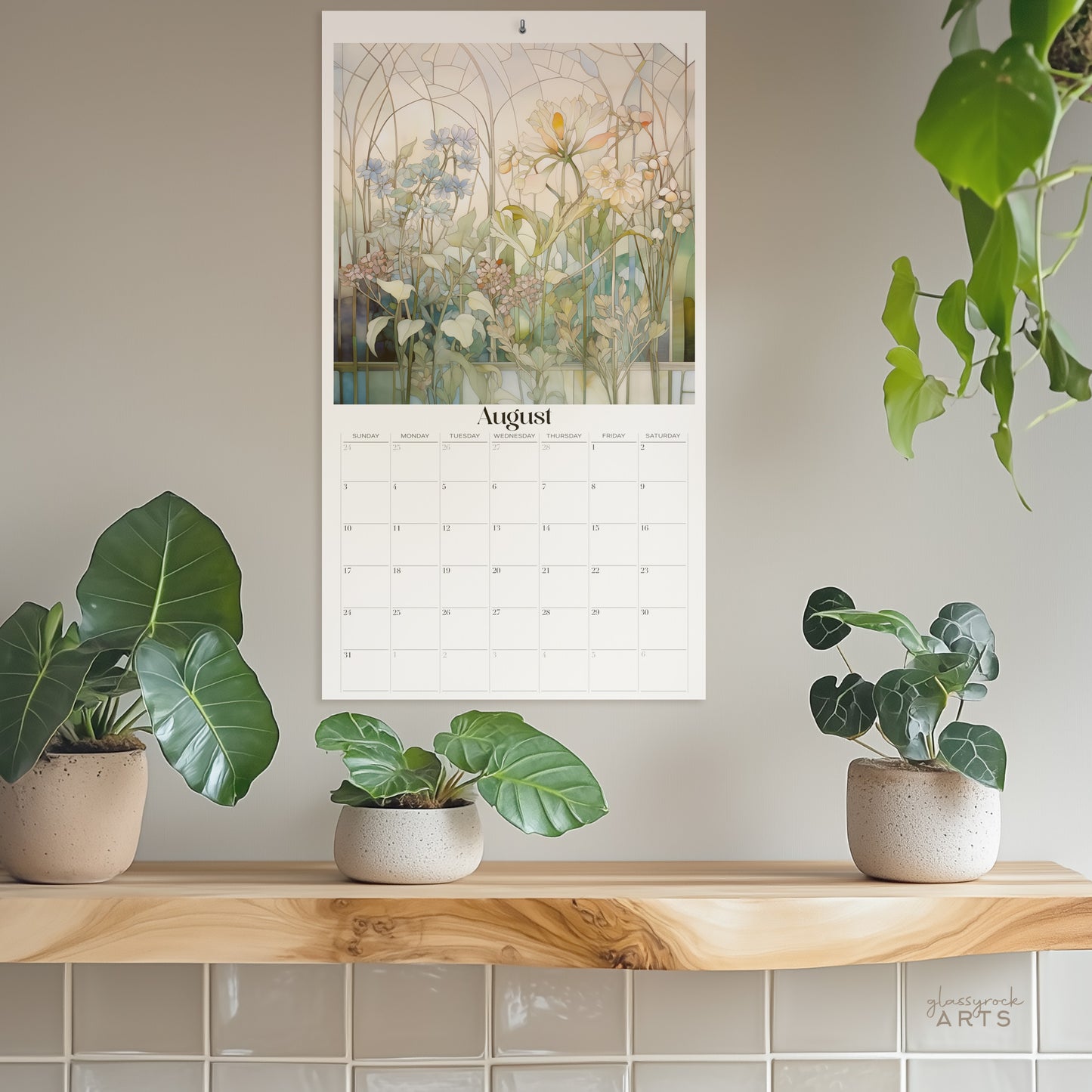 2025 Flowers Large Wall Calendar