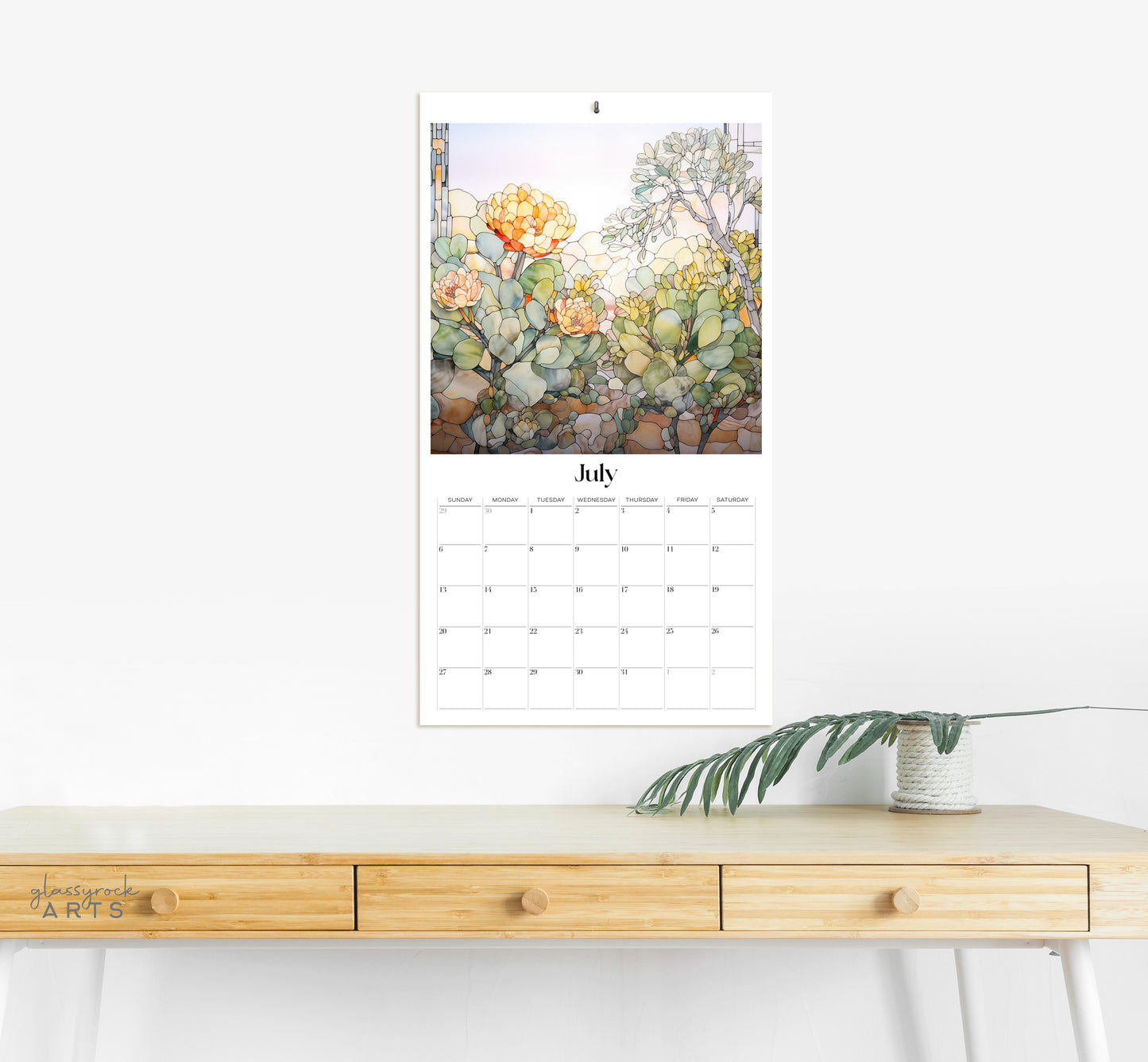 2025 Flowers Large Wall Calendar