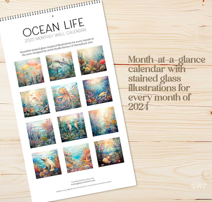 2025 Wall Calendar - Ocean Life