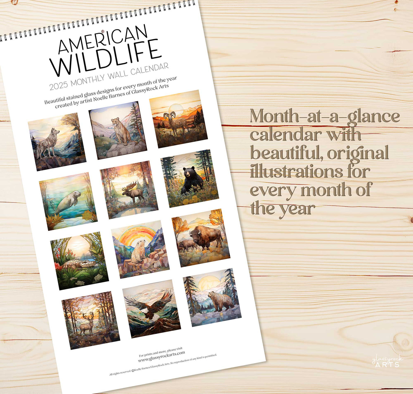 2025 American Wildlife Large Wall Calendar