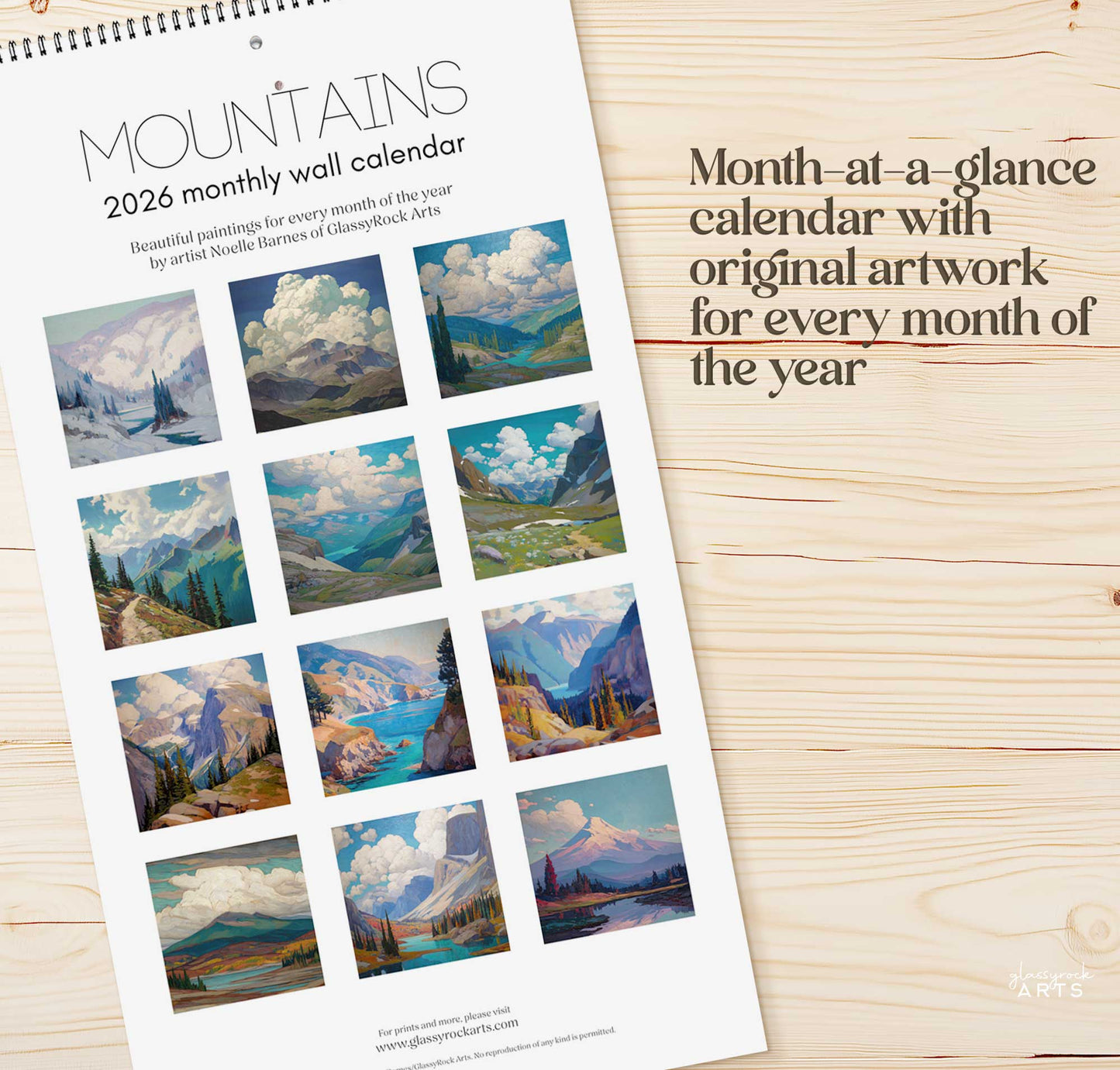 Mountains 2026 Calendar