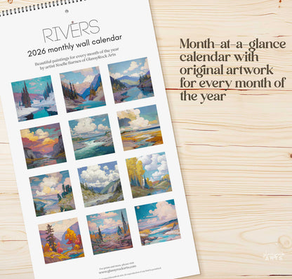 Rivers 2026 Wall Art Calendar