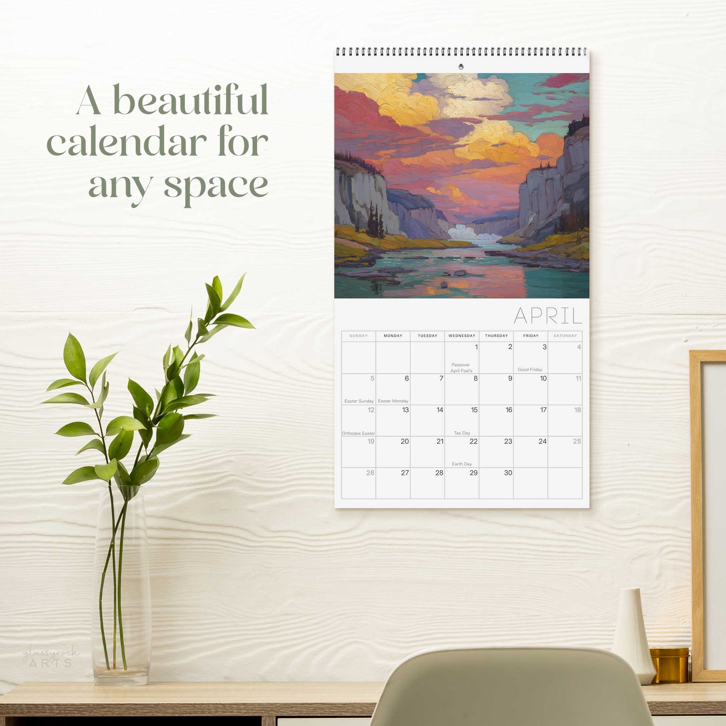 Rivers 2026 Wall Art Calendar