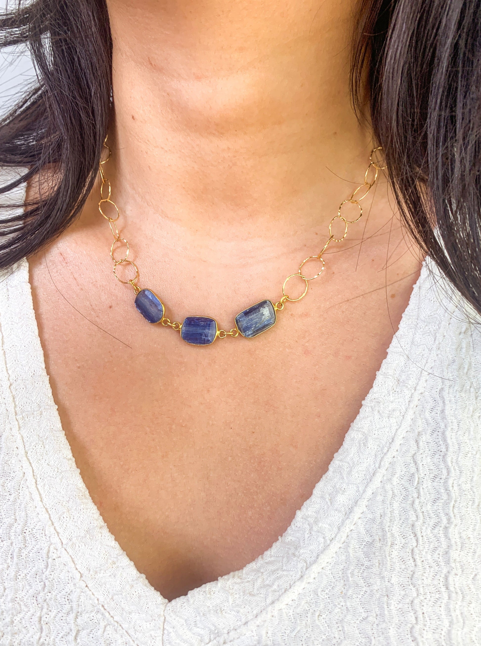 Kyanite Magnetic Necklace - Necklaces from Ash & Rose