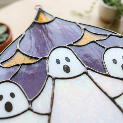 Three Ghosts Halloween Stained Glass Pattern