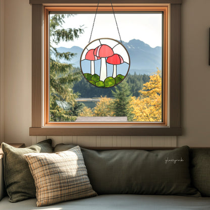Mushroom Stained Glass Pattern