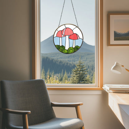 Mushroom Stained Glass Pattern