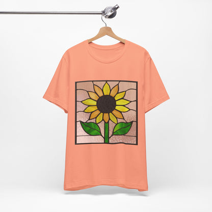 Stained Glass Sunflower Unisex Tee Shirt