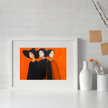 Halloween Printable 3 Witches Wall Art