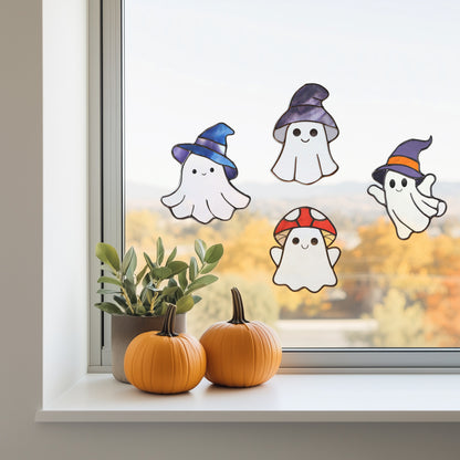 4 Cute Halloween Ghosts Patterns and PNGs