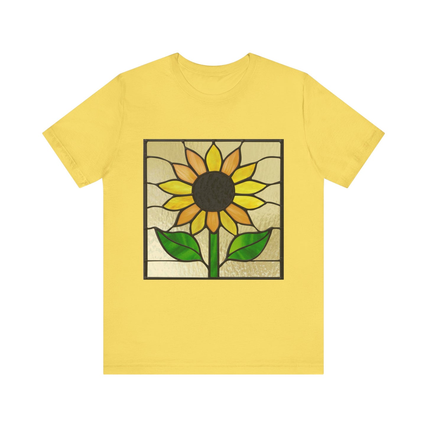 Stained Glass Sunflower Unisex Tee Shirt