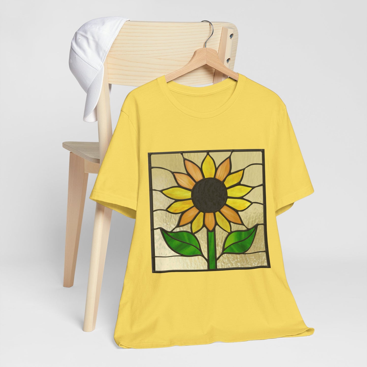 Stained Glass Sunflower Unisex Tee Shirt