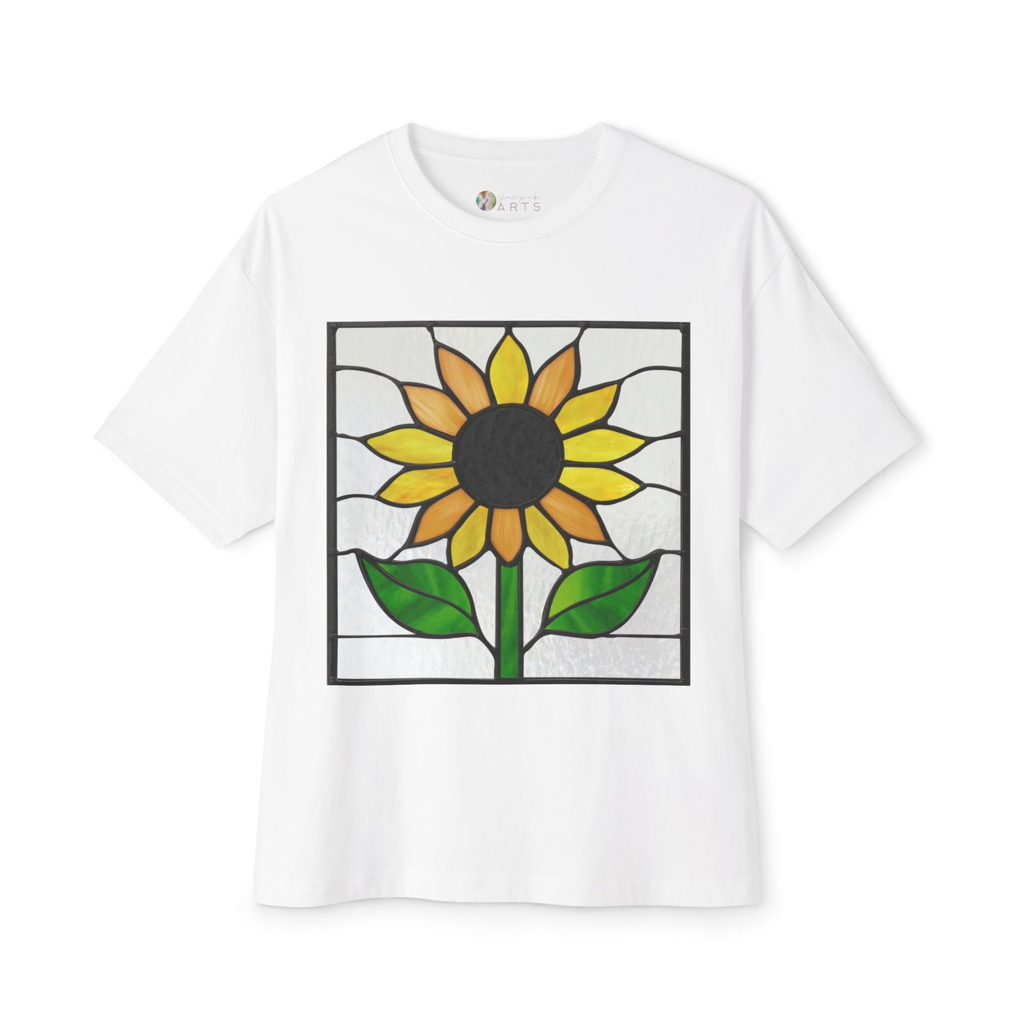 Stained Glass Sunflower Oversized Tee Shirt