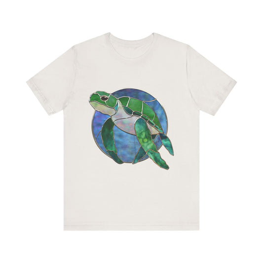 Stained Glass Turtle Unisex Tee Shirt