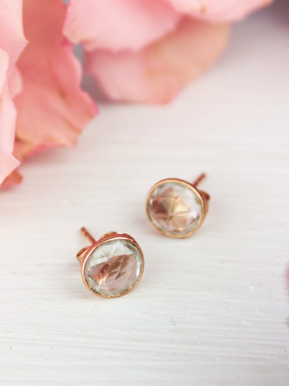 Pebble Stud Earrings - Rose Gold - Earrings from Ash & Rose