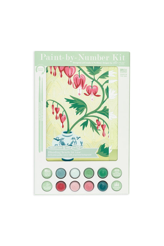 Bleeding Hearts in Vase | 8x10 paint-by-number kit