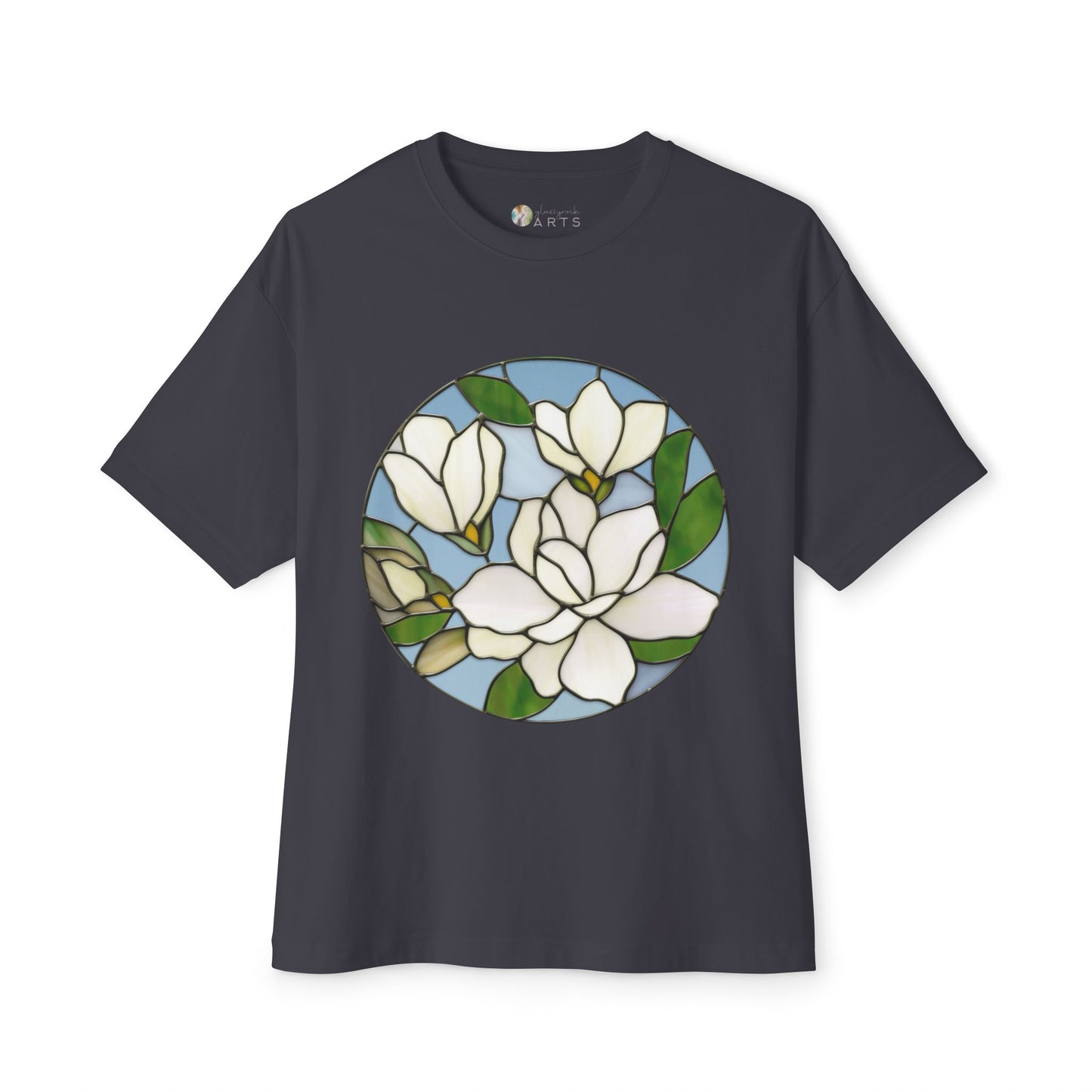 Stained Glass Magnolia Oversized Tee Shirt