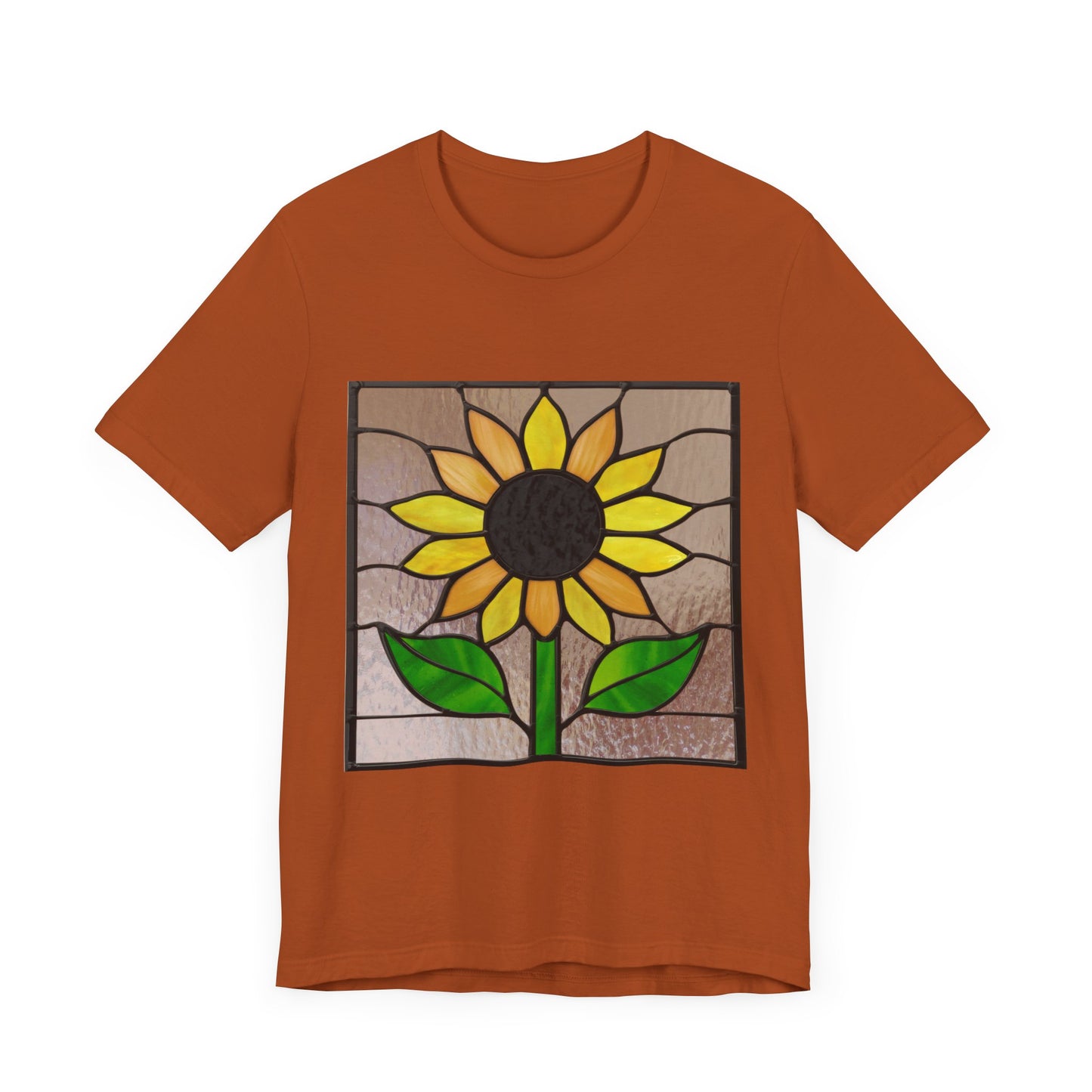 Stained Glass Sunflower Unisex Tee Shirt