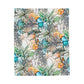 Stained Glass Ferns Velveteen Soft Plush Blanket