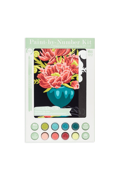 Peonies in Vase | 8x10 paint-by-number kit - Paint-by-Number Kit from Elle Crée