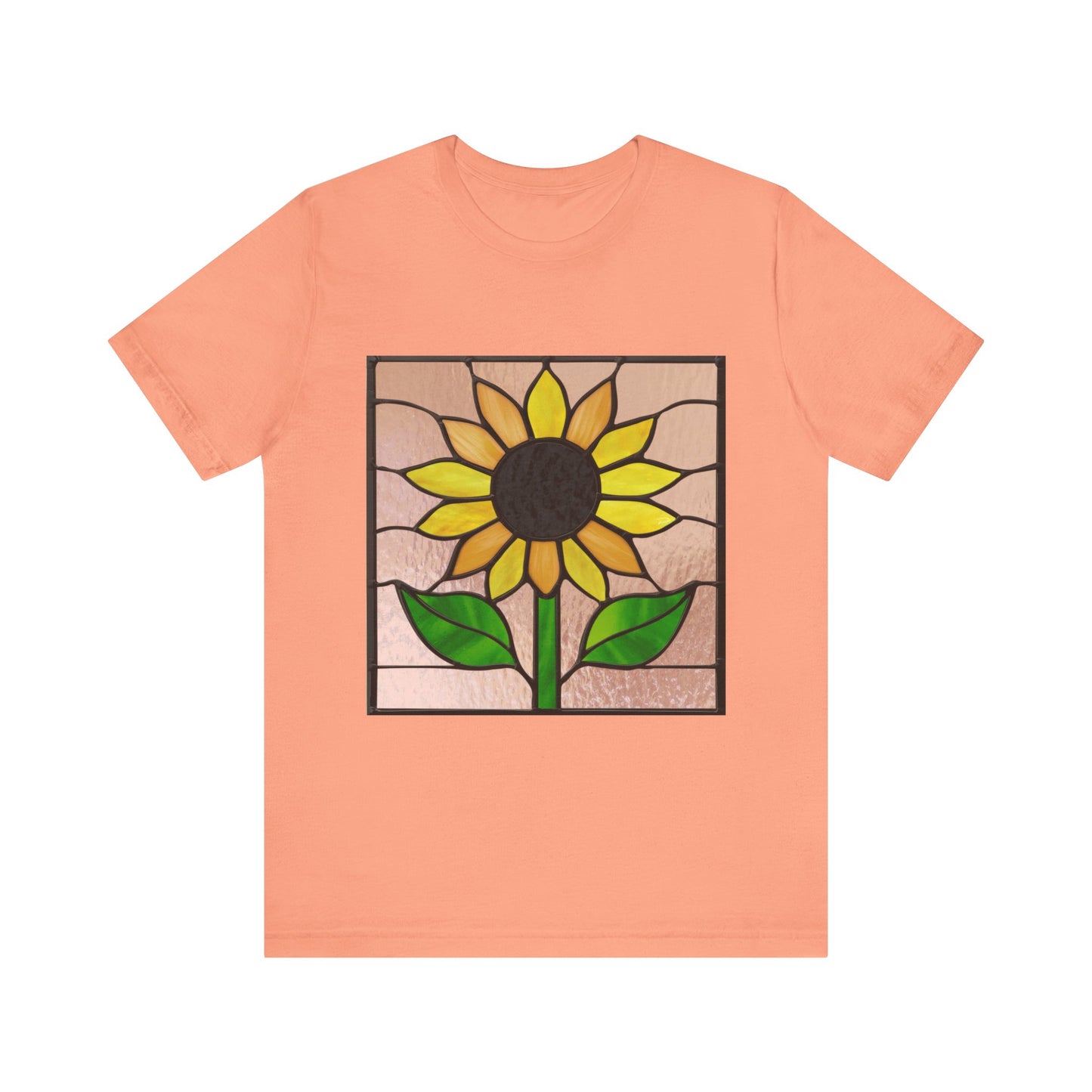 Stained Glass Sunflower Unisex Tee Shirt