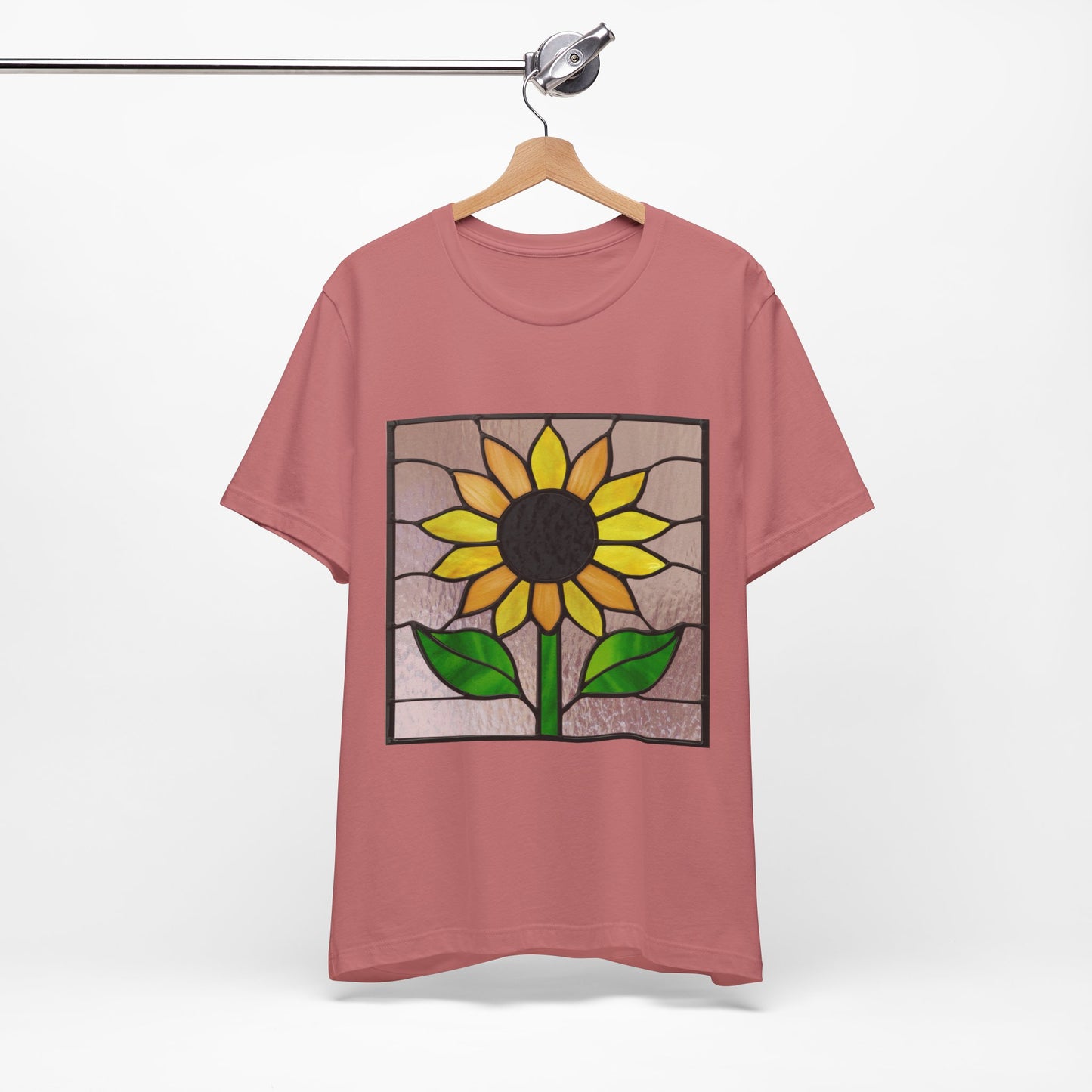 Stained Glass Sunflower Unisex Tee Shirt