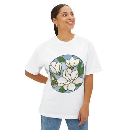 Stained Glass Magnolia Oversized Tee Shirt