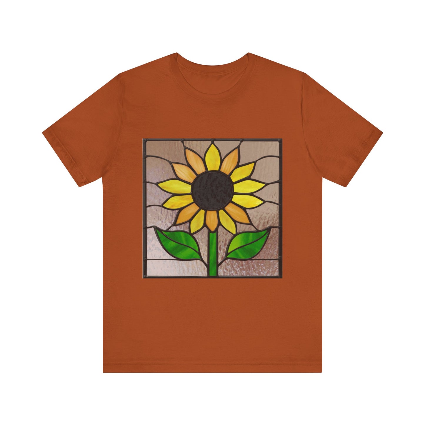 Stained Glass Sunflower Unisex Tee Shirt