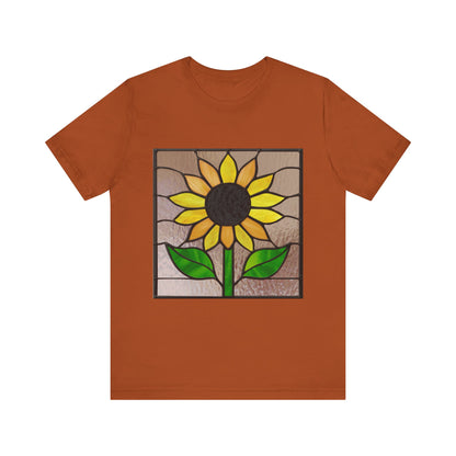 Stained Glass Sunflower Unisex Tee Shirt