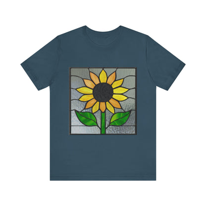 Stained Glass Sunflower Unisex Tee Shirt