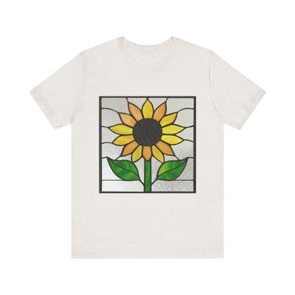 Stained Glass Sunflower Unisex Tee Shirt