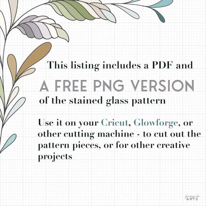 Christmas Ghost Stained Glass Pattern: Halloween Suncatcher Template (PDF & PNG)
