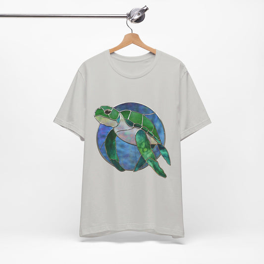 Stained Glass Turtle Unisex Tee Shirt