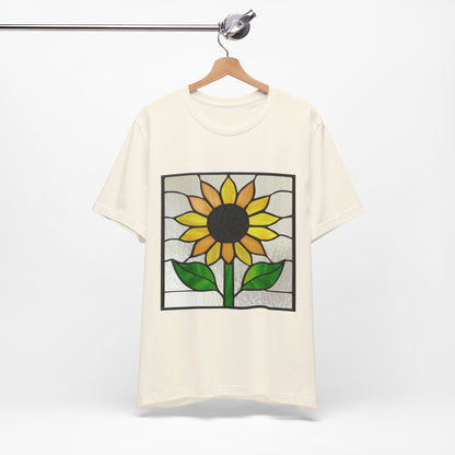 Stained Glass Sunflower Unisex Tee Shirt