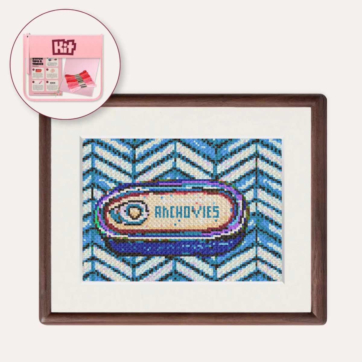 Anchovies Counted Cross Stitch Kit