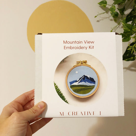 Mountain View - Landscape Embroidery Kit for Beginners