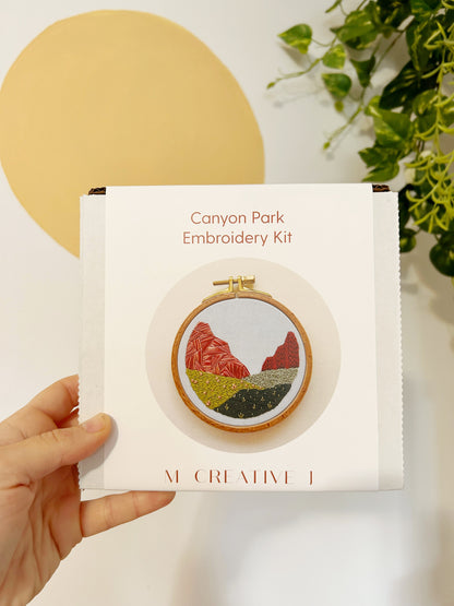 Canyon Park - Desert Landscape Embroidery Kit for Intermediate Stitchers