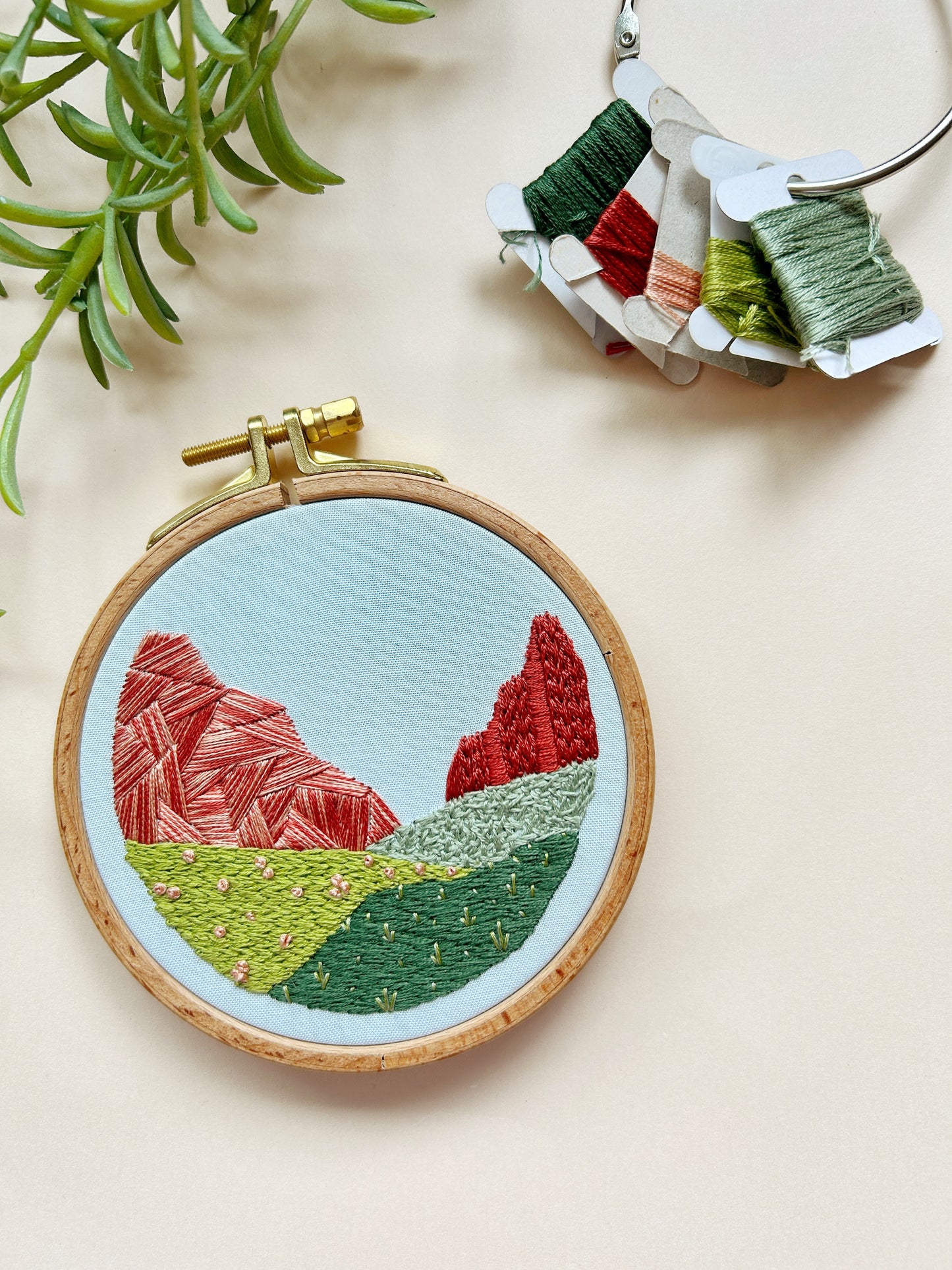Canyon Park - Desert Landscape Embroidery Kit for Intermediate Stitchers