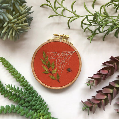A Spider's Web - Insect Embroidery Kit for Beginners