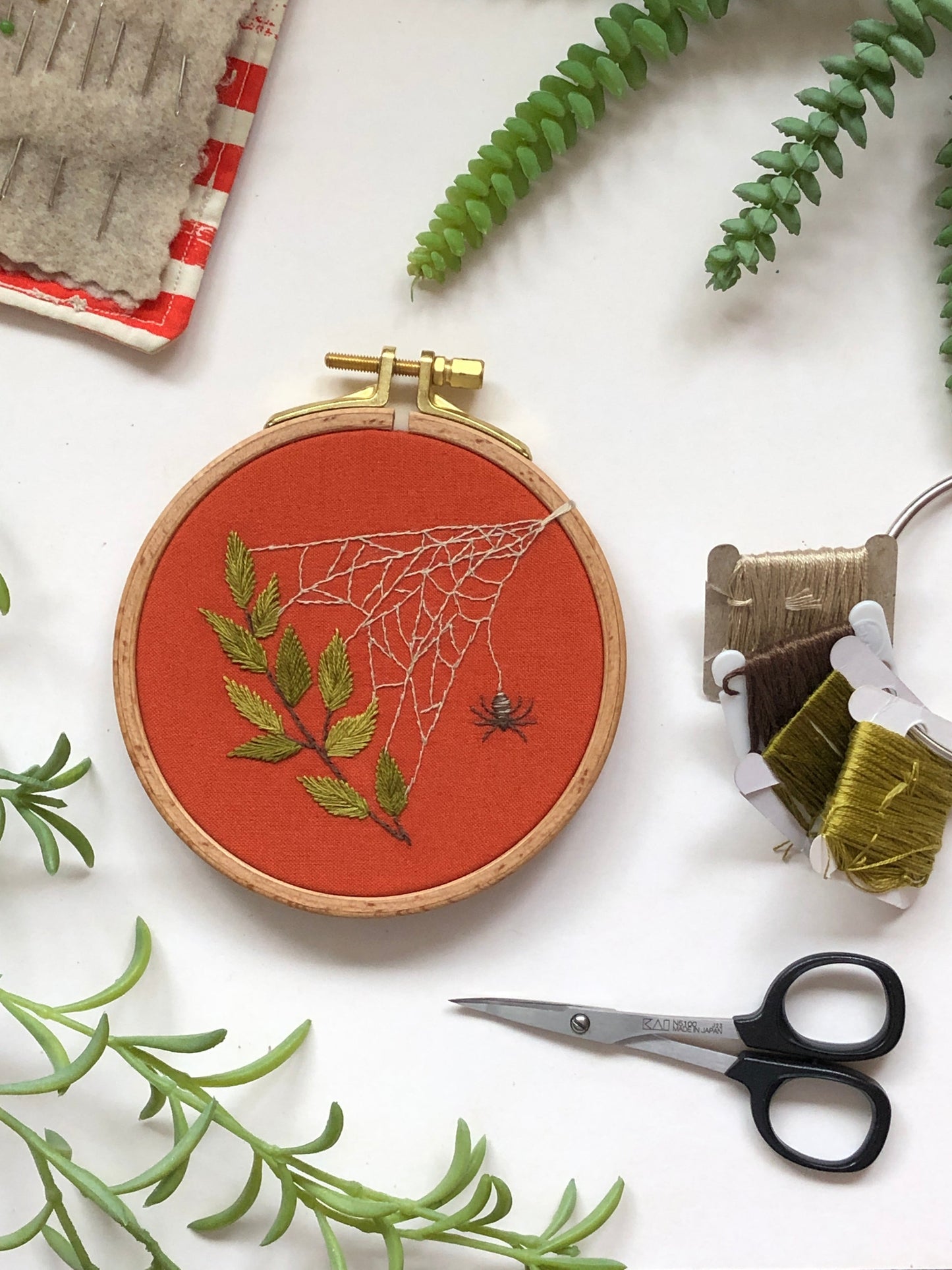 A Spider's Web - Insect Embroidery Kit for Beginners