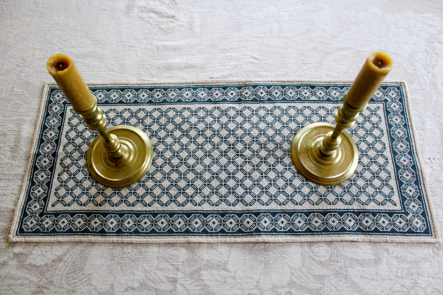 Aegean Octagon table runner cross stitch folk embroidery kit