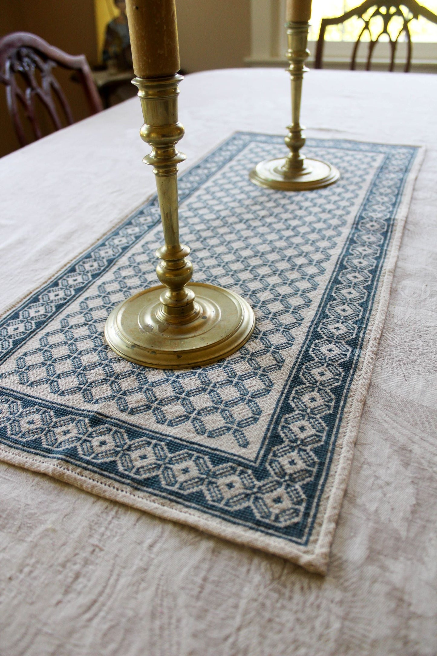 Aegean Octagon table runner cross stitch folk embroidery kit