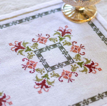 Anthea table runner cross stitch folk embroidery kit