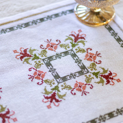 Anthea table runner cross stitch folk embroidery kit
