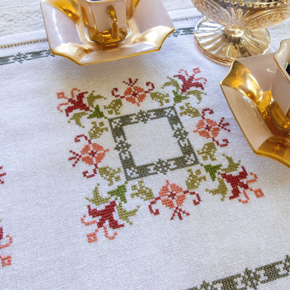 Anthea table runner cross stitch folk embroidery kit