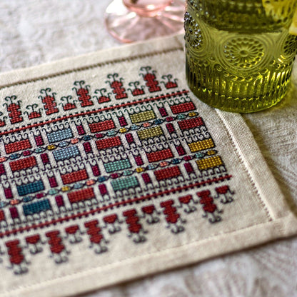 BitKit Iris' Paintbox cross stitch folk embroidery kit