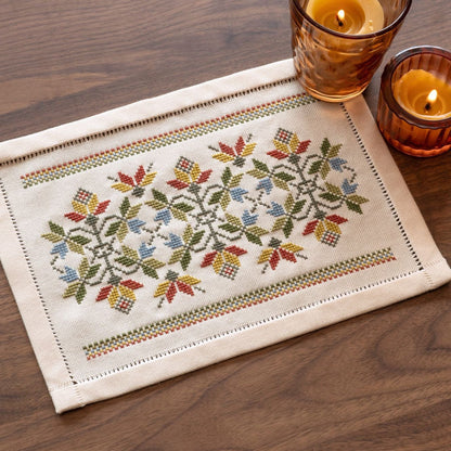 BitKit Little Leaves cross stitch folk embroidery kit - Kit from Avlea Folk Embroidery